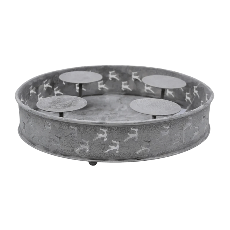 IRON ADVENT CANDLE HOLDER (NATURAL)